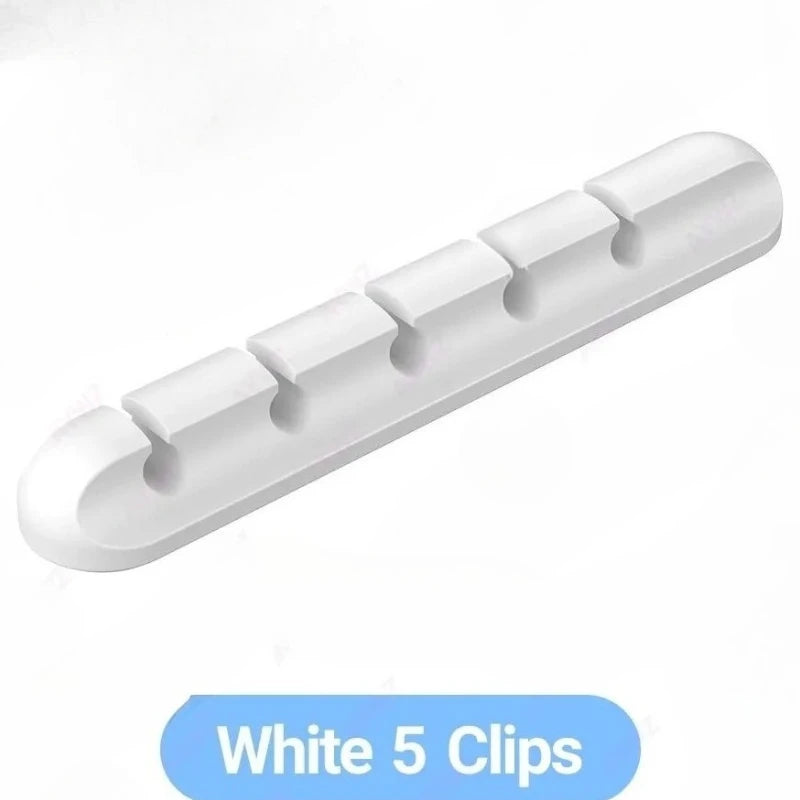 Clips al por mayor, soporte de cable para ratón, organizador de cables de auriculares, organizador de cables, enrollador de cable USB de silicona, gestión de escritorio ordenada