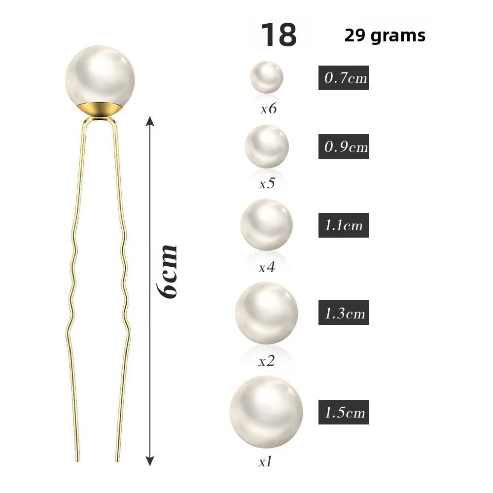 Élégantes épingles à cheveux en perles multi-tailles, bijoux de cheveux de mariée faits à la main, pinces à cheveux de soirée pour femmes et filles, accessoires pour cheveux