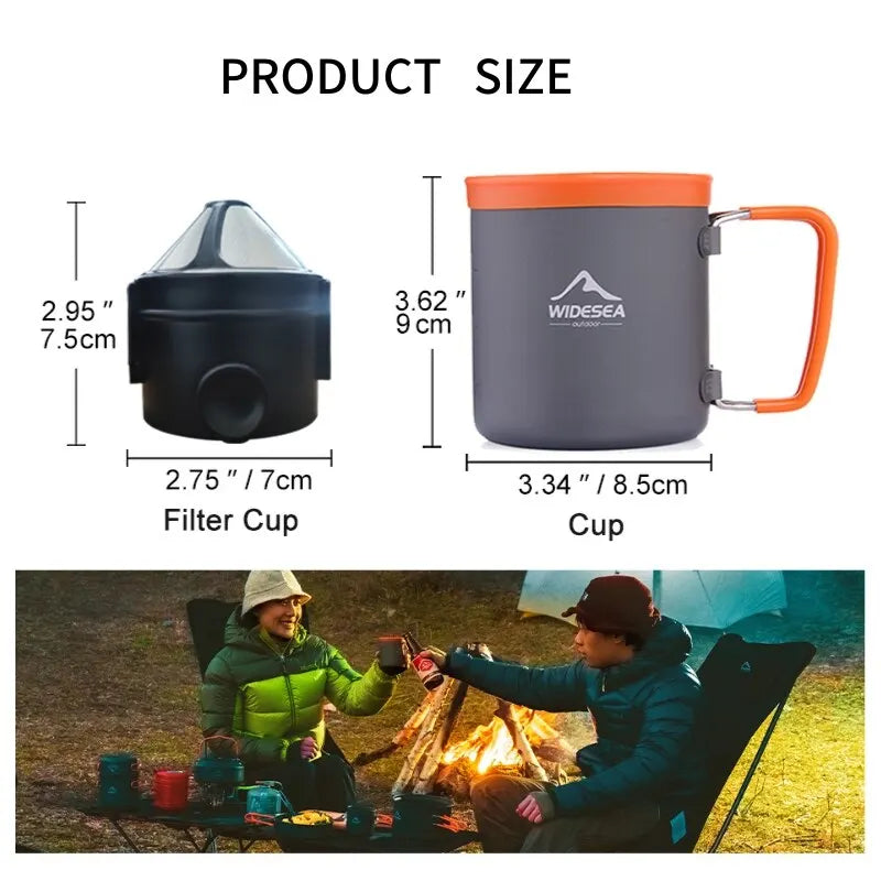 ESEA-Ensemble d'ustensiles de cuisine de camping, équipement britannique extérieur, tasse à thé, tasse filtrante à café, chaudron de pique-nique, vaisselle touristique, annulation