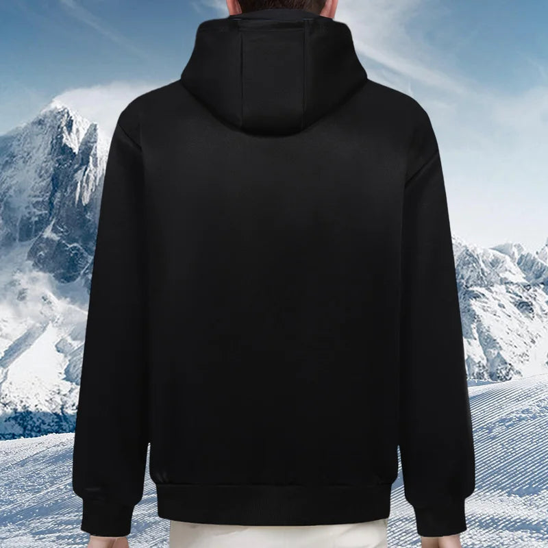 Chaquetas para hombre estampadas con forro polar sherpa, abrigos cálidos de invierno de felpa con bolsillos con cremallera, sudadera con capucha y cremallera, conjuntos para exteriores