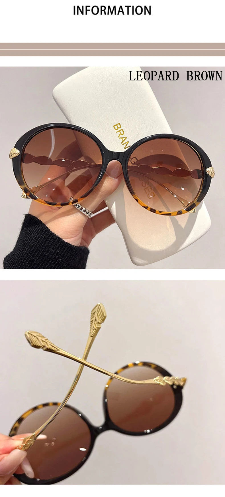 Lunettes de soleil polarisées femme — dégradé, lentille ronde, carré, luxe (v2)