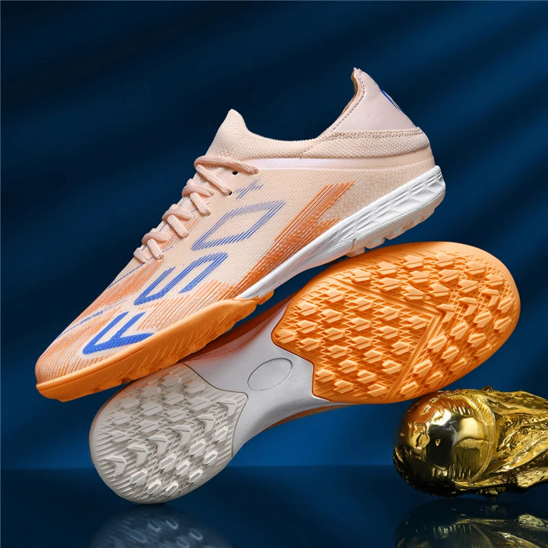 Chaussures de Football Homme Crampons TPR Cuir Verni — Terrain Gazon & Futsal EU 31–48