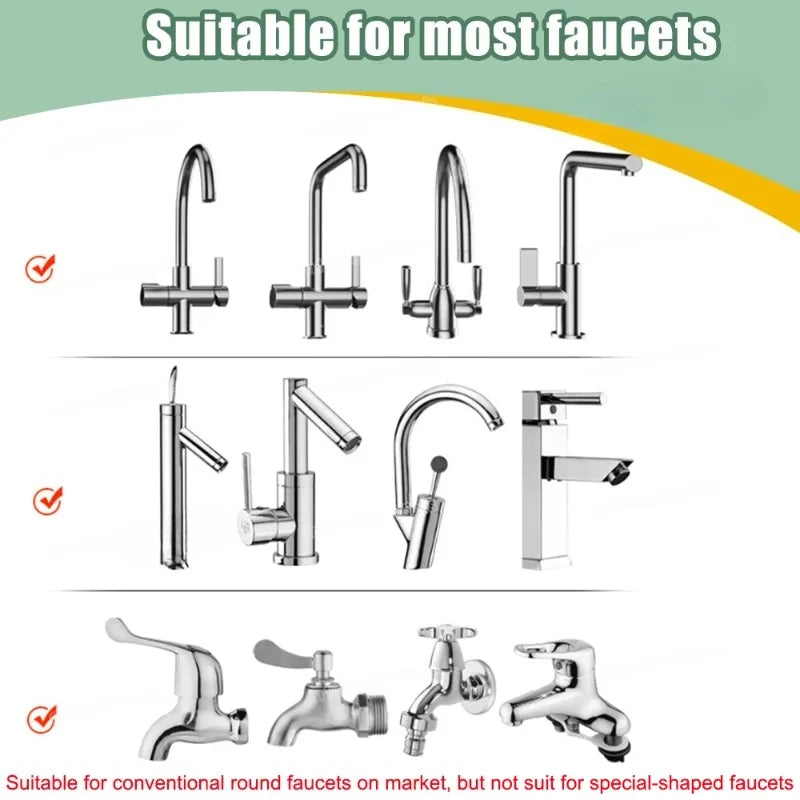 Extensor de grifo giratorio 360 grados, 2/3 modos, ahorro de agua, adaptador de boquilla burbujeador para cocina y baño, accesorios de grifería para el hogar