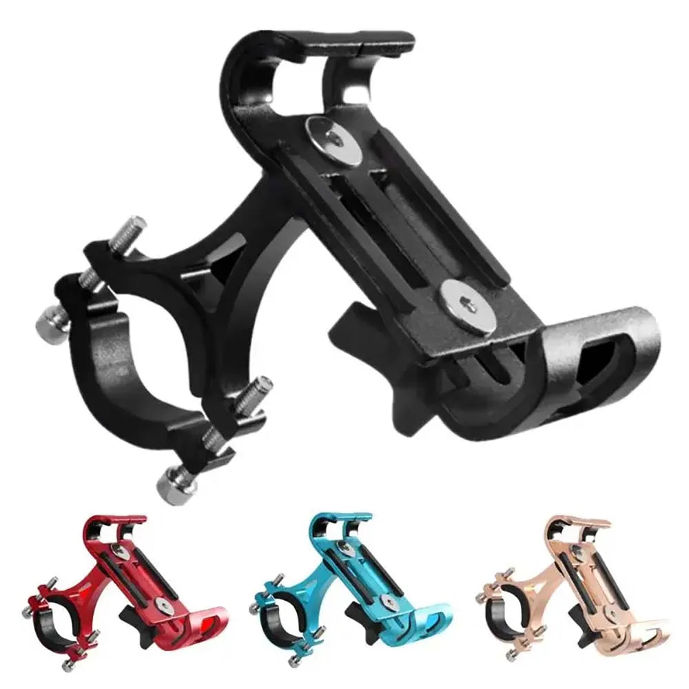 Soporte de teléfono para bicicleta de aleación de aluminio, soporte antideslizante de metal para motocicleta, Clip universal GPS para bicicleta