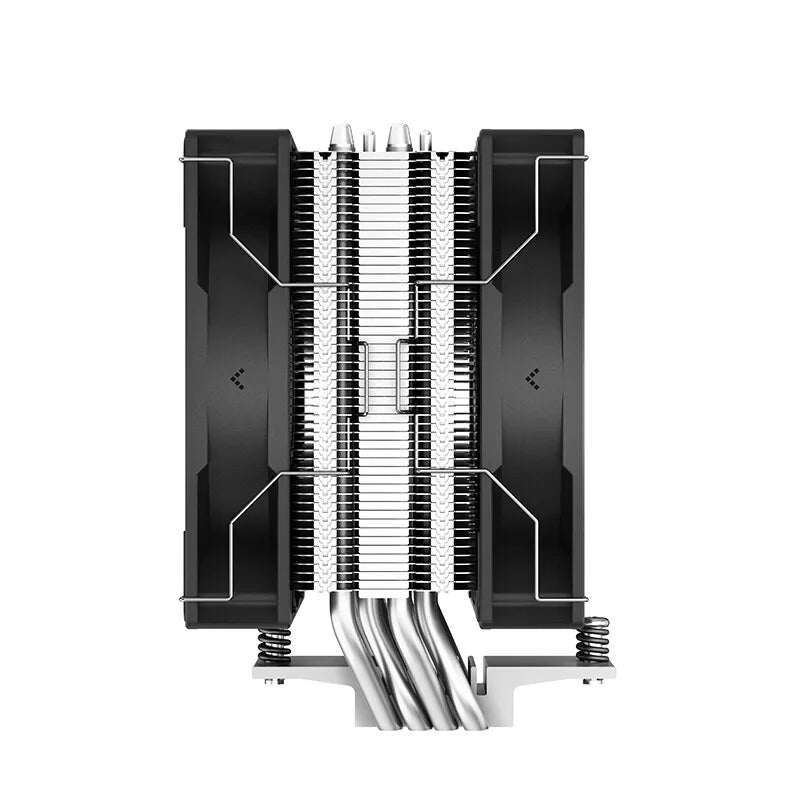 Refroidisseur de processeur DeepCool AG400 Plus 4 caloducs double ventilateur 220W, ventilateur 120mm, refroidisseur d'air pour processeur LGA1700 1851 AM5 AM4, radiateur de refroidissement par air