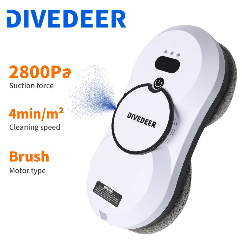 Robot nettoyeur de vitres intelligent — pulvérisation d'eau, moteur sans brosse, lave-vitre automatique