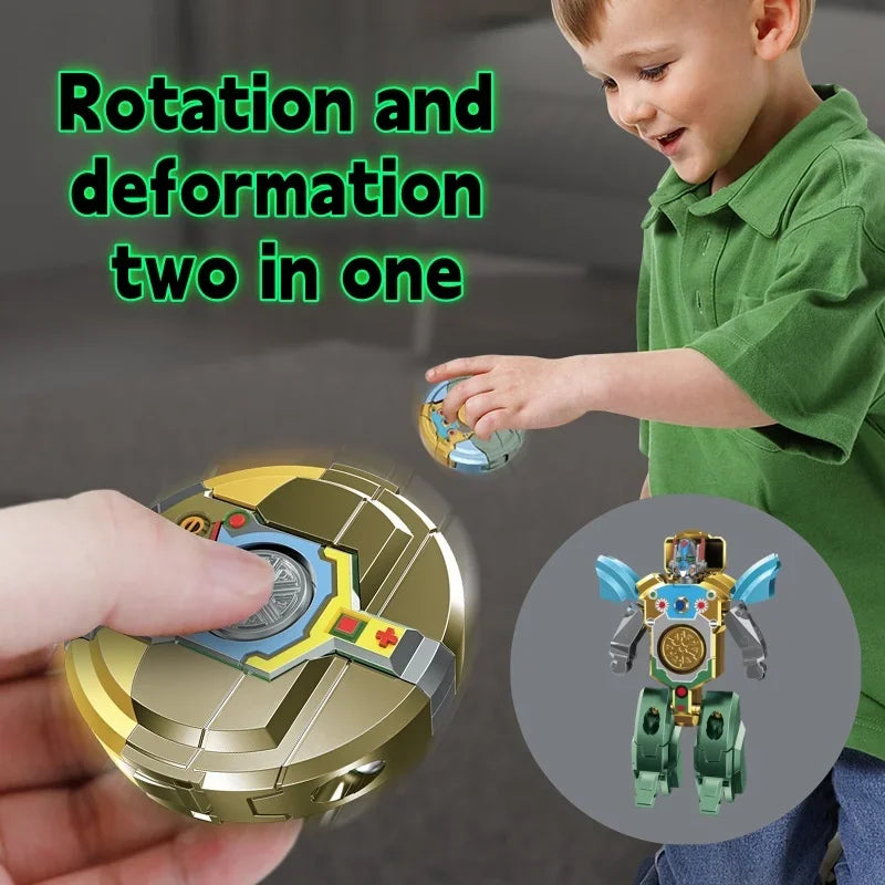 Gyroscope rotatif à décompression créative, résistant aux chutes, robot à déformation mécanique, jouet pour enfants, cadeau pour garçon, nouvelle collection