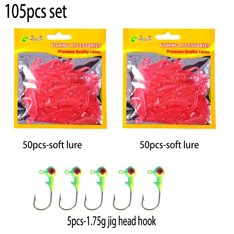 Leurre souple en silicone 4,5 cm avec queue en T — nageur, pêche carpe, black-bass, brochet