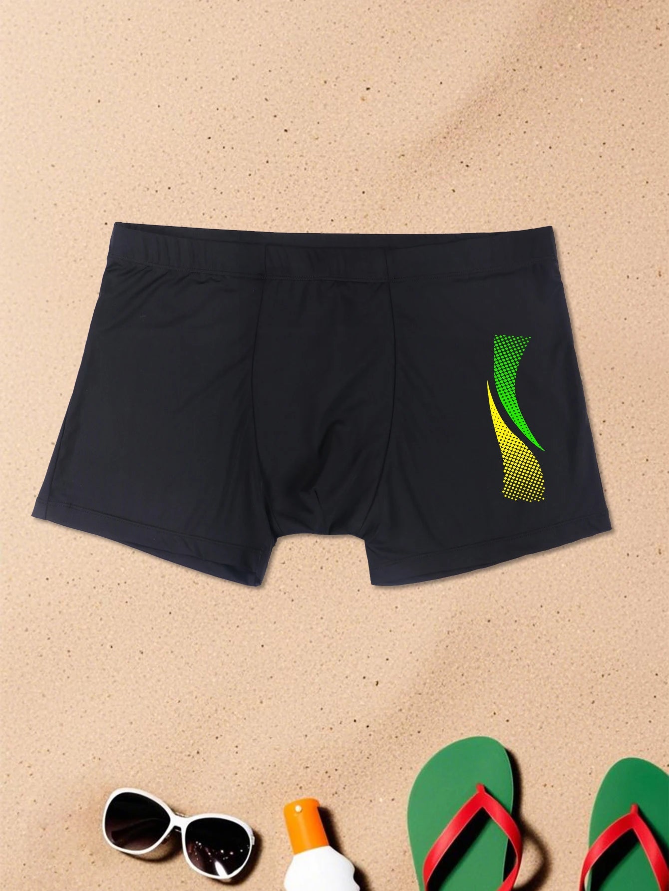 Maillot de bain avec imprimés de mode pour hommes, Boxer de plage à séchage rapide avec cordon de serrage, caleçon de maillot de bain pour garçon