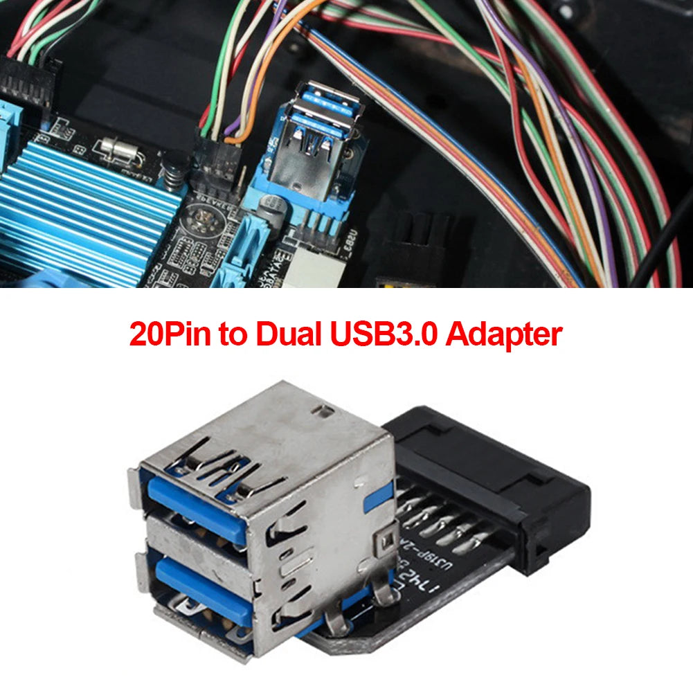 RGEconvex-Adaptateur de carte mère USB 3.0 femelle, convertisseur de carte mère, prise de bain, 19PIN, 20Pin, touriste