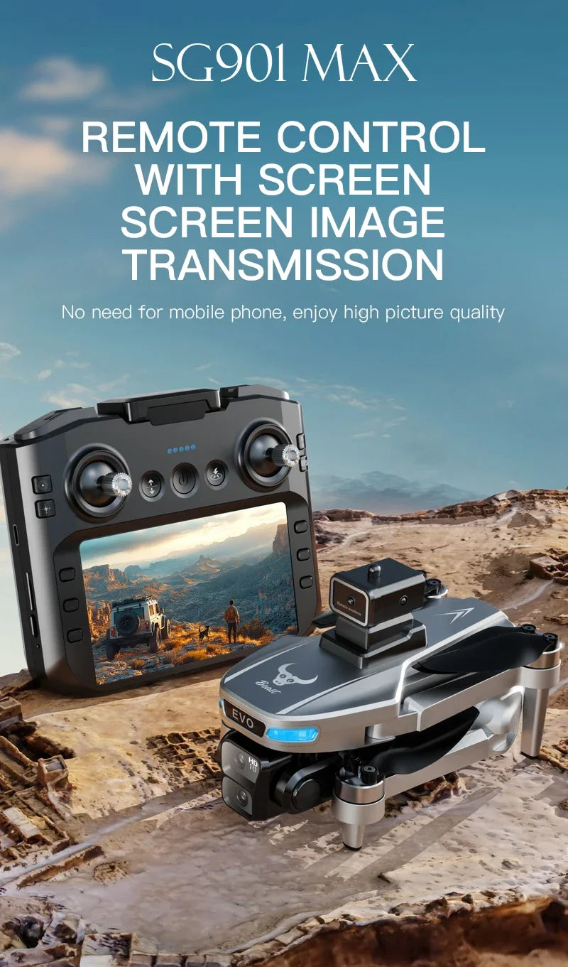 Drone GPS 8K professionnel — évitement d'obstacles, télécommande grand écran, pliable, moteur brushless