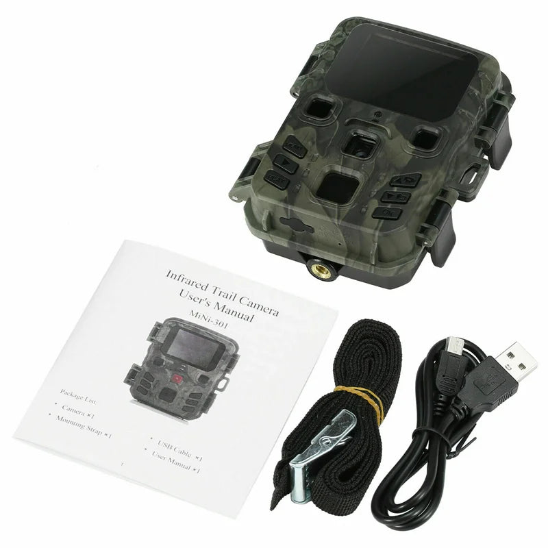 Caméra de chasse sans fil Suntekcam 20MP 1080P, vision nocturne extérieure, étanche IP65, piège photo Mini301 pour la faune