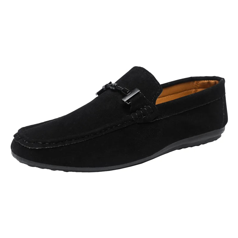 Men's High-Quality Soft Loafers Spring Autumn Men's Shoes Casual Warm Slip-on Driving Flats Plus Size Men's Shoe