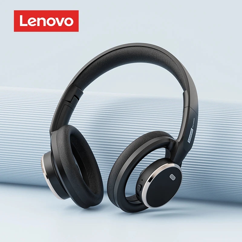 Auriculares gaming inalámbricos Bluetooth 6.0 Lenovo, auriculares plegables deportivos, auriculares supraaurales con micrófono HD, regalos LS116