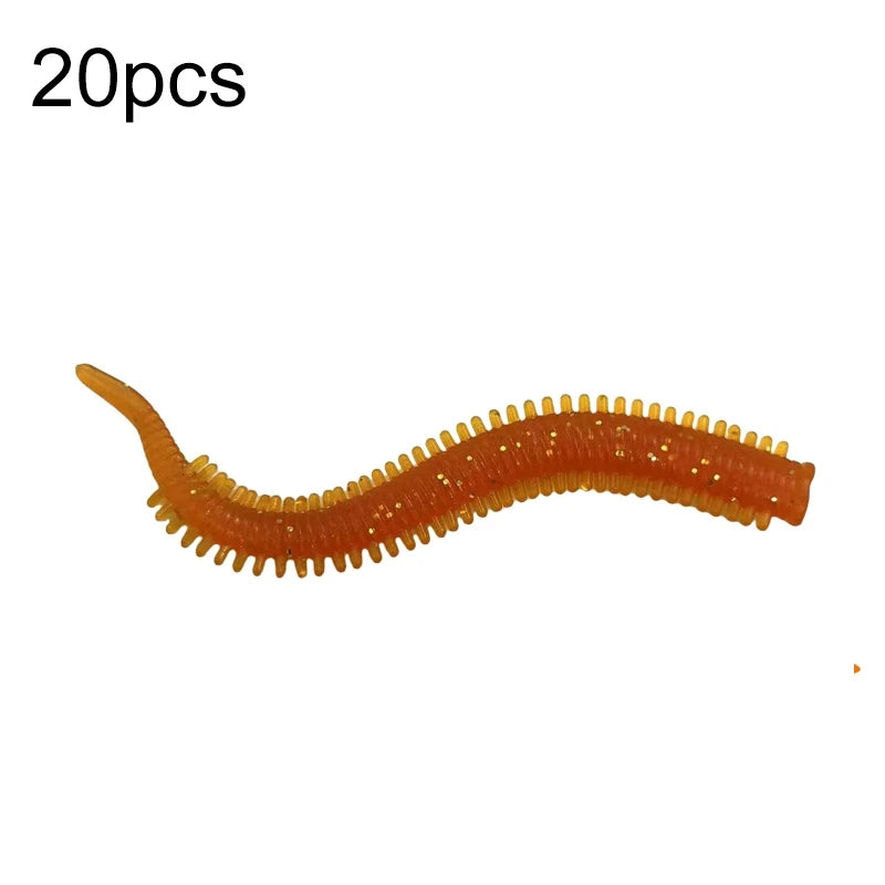 Ver de Sable TPE Pêche — Lot de 20 Pièces Appat Souple