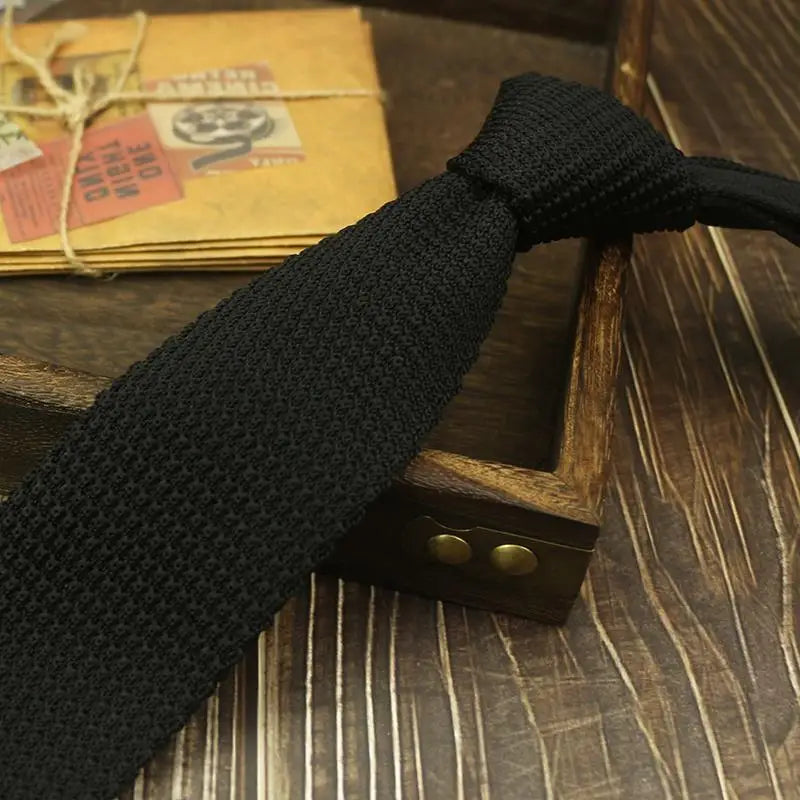 Cravate homme tricotée dégradée — slim, classique, tissée, étroite