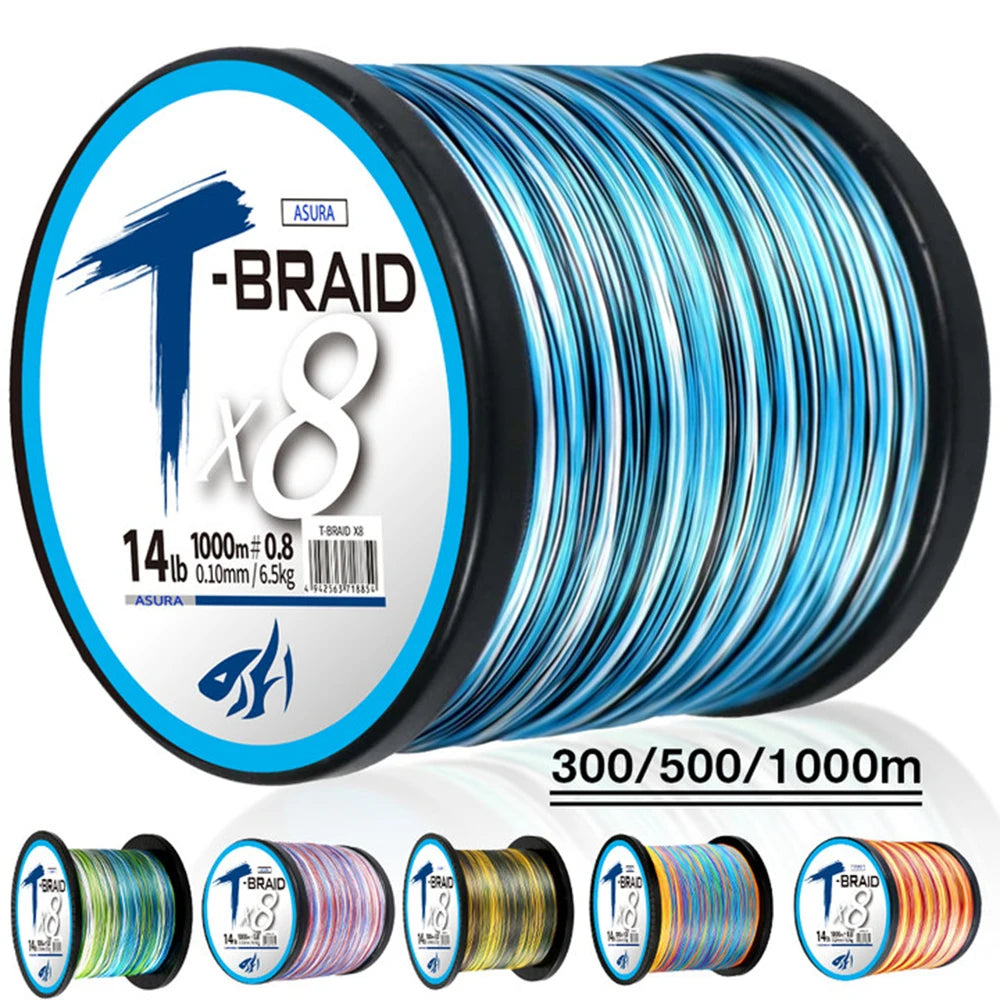 ThornsLine X8 mise à niveau tresse ligne de pêche Super forte 8 brins Multifilament PE ligne 300-1000M ligne tressée tout pour carpe de poisson