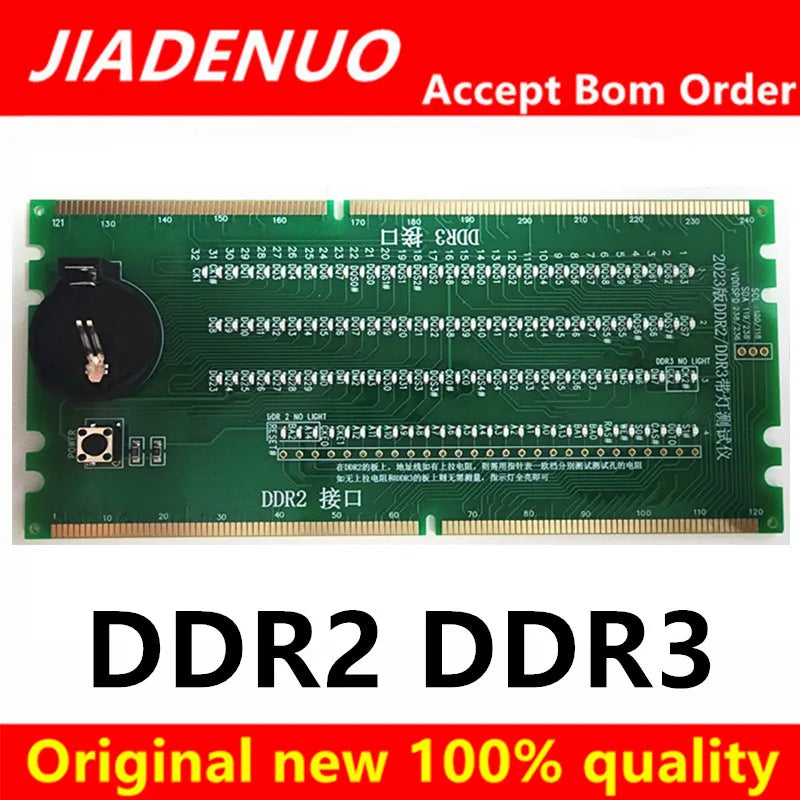 Carte de test d'analyseur de diagnostic SDRAM SO-DIMM, carte de test LED pour ordinateur portable, testeur de connecteurs de mémoire DDR2 DDR3 DDR4 DDR5