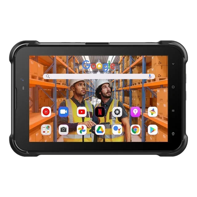 Tablette Android 12 robuste 8 pouces — 1000 nits, NFC, scanner codes-barres, 4G, grande batterie 8000mAh