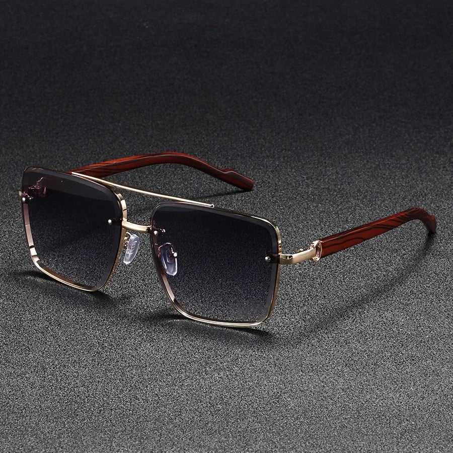 Lunettes de soleil carrées pour hommes — vintage, femmes, mode, rétro, 2025