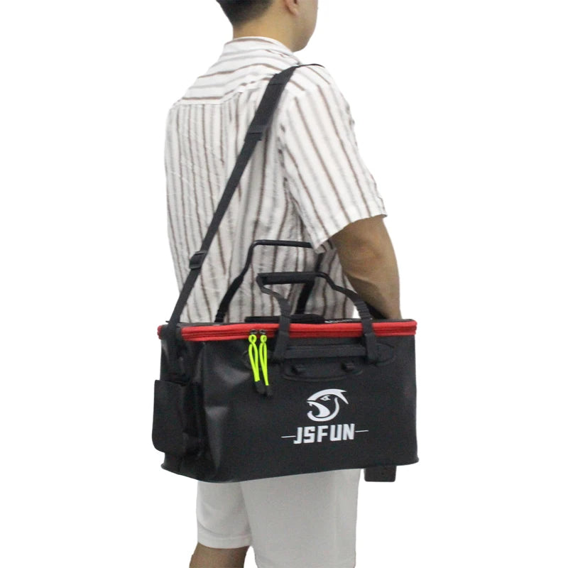 Seau de Pêche Pliant EVA — Réservoir Portable Poisson Vivant
