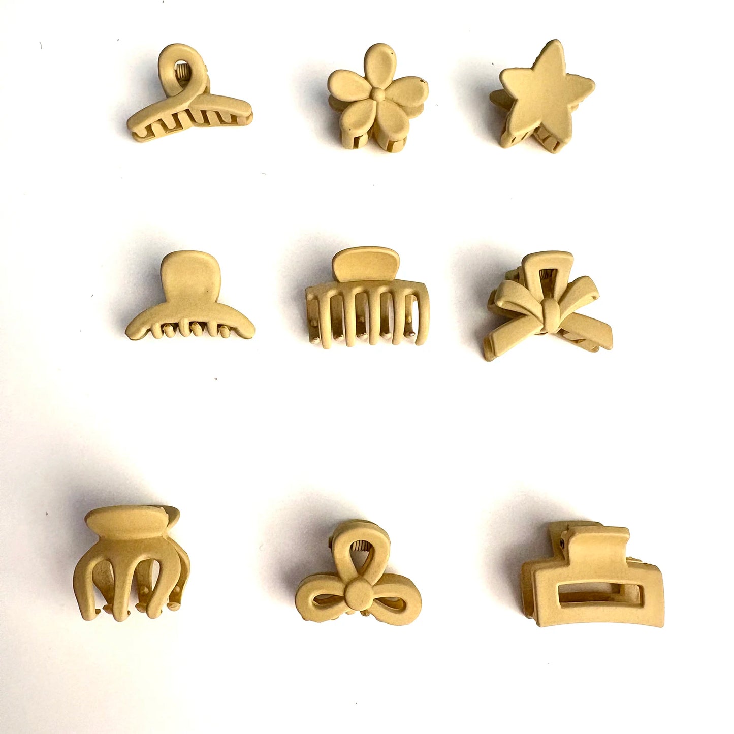 Paquete de 5/10/20/30 mini pinzas para el pelo de color beige surtidas, bonitos accesorios para niñas - Perfectas para el uso diario, ocasiones especiales o regalos de viaje