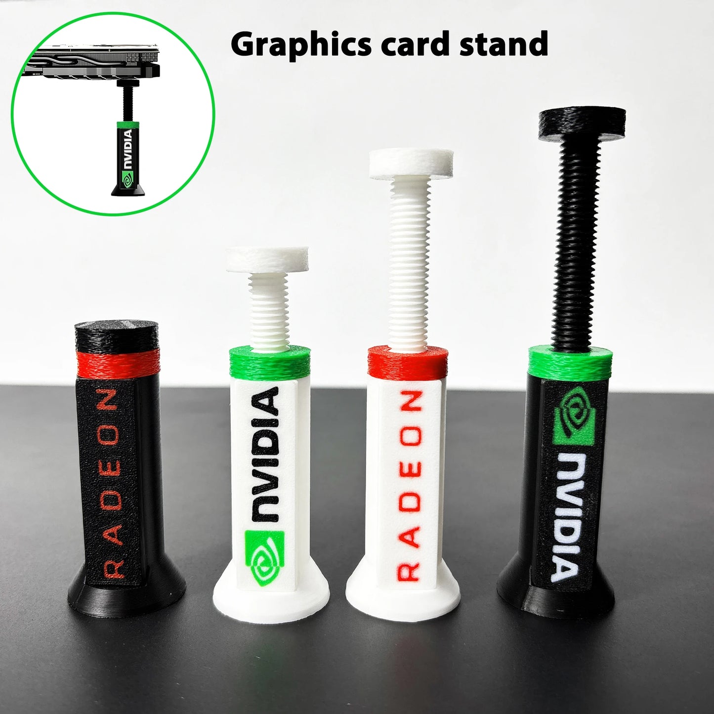Support de carte graphique réglable anti-affaissement pour ordinateur de bureau, 1/2 pièces, pour cartes graphiques NVIDIA et RADEON
