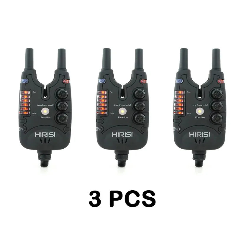 Alarme de pêche à la carpe Hirisi avec volume, tonalité, sensibilité et indicateur LED réglables - Accessoire de pêche essentiel B150