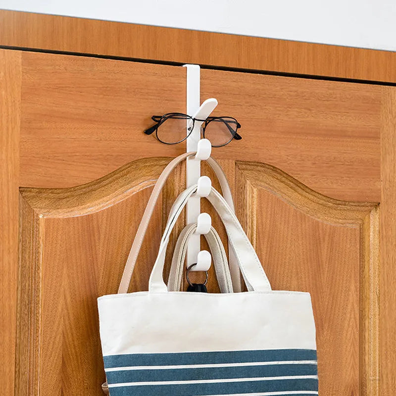 1 pièces chambre porte cintre vêtements suspendus support sur la porte en plastique stockage à domicile Organization crochets, porte-monnaie pour sacs Rails