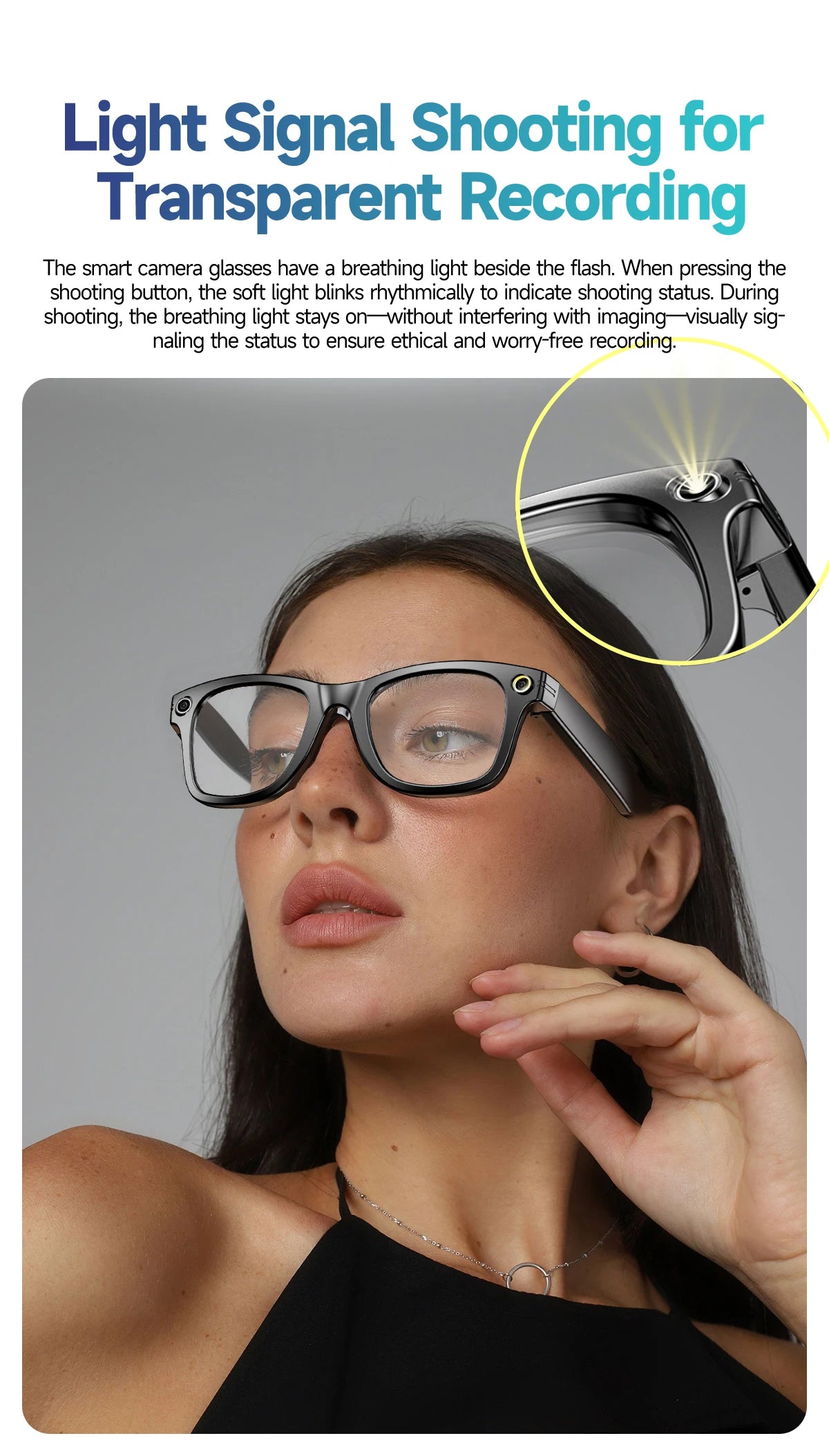 Nouvelle mise à niveau lunettes intelligentes avec caméra enregistrement vidéo AI reconnaissance Photo Bluetooth appel traduction voix lunettes de soleil hommes femmes