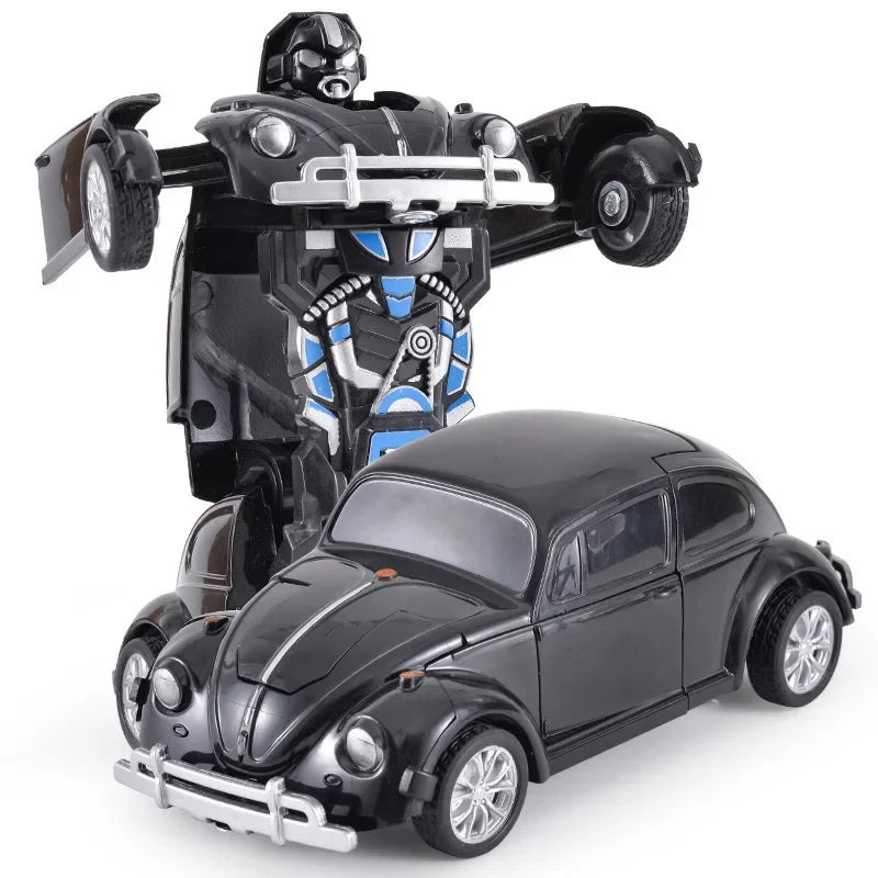 Voiture jouet à changement de forme à impact inertiel pour garçon, robot Autobot à changement de forme à un bouton, puzzle à changement de forme, collision