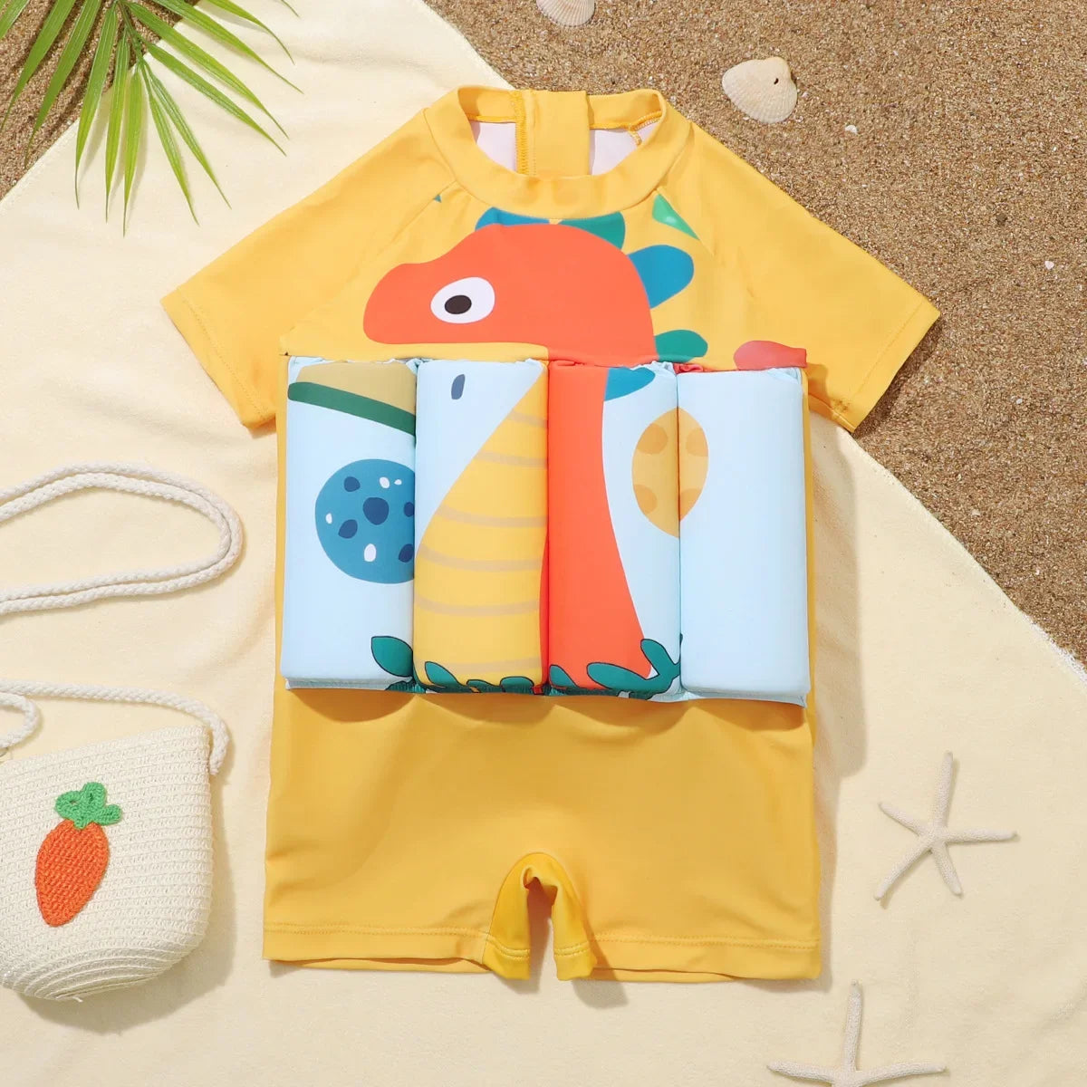 Maillot de Bain Flottabilité Enfant — Dessin Animé, Une Pièce, Protection Anti-Éruption, Garçon & Fille