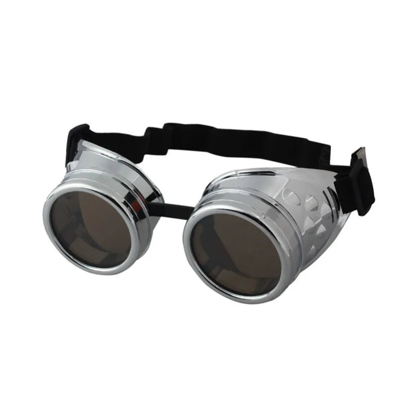 Lunettes de soleil mode Steampunk rondes surdimensionnées — soudage, Punk, Cosplay, couleurs lentille