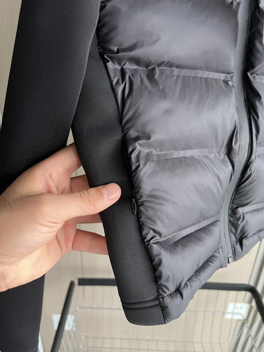 2025 hiver nouveauté doudoune chaude légère pour femme avec manches longues et manteau de sport à capuche avec fermeture éclair 4391742
