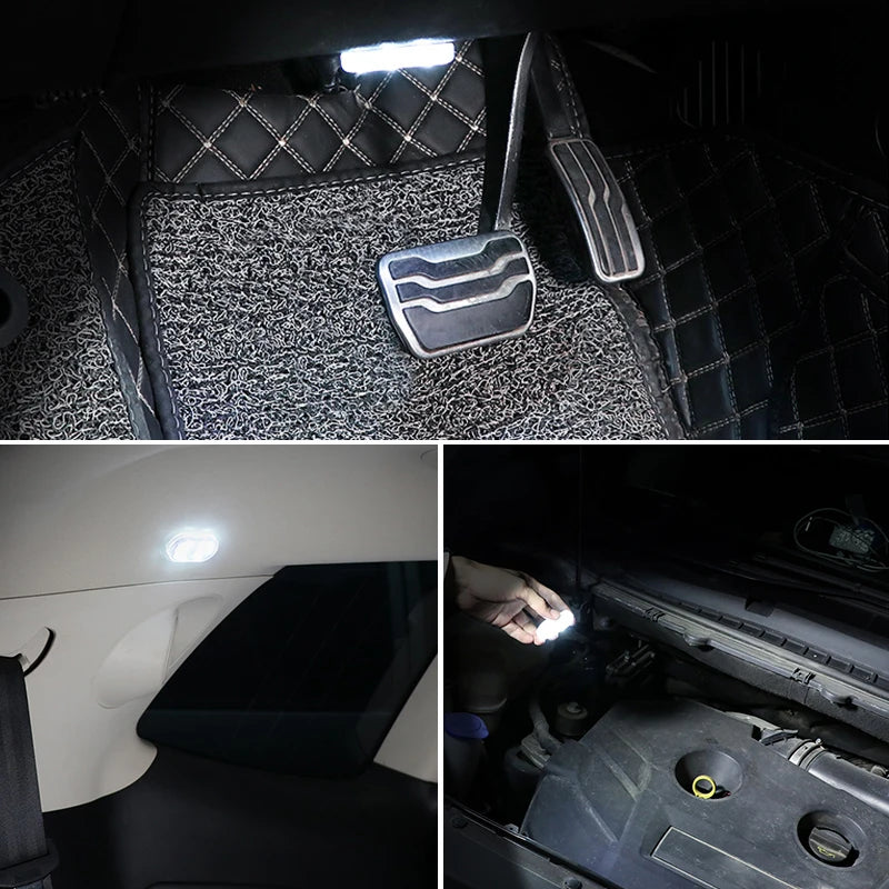 BLALION-Luces táctiles LED inalámbricas para coche, iluminación interior magnética, plafón de techo, lámpara de lectura, lámpara de puerta automática, carga por USB, 5V