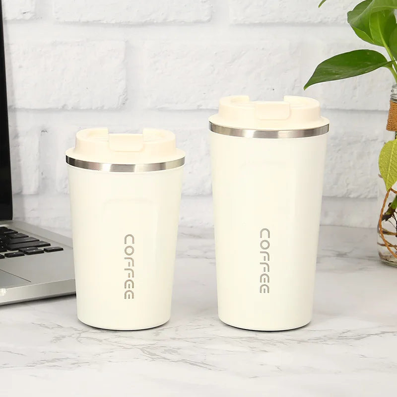 Tasse à café de voyage en acier inoxydable, tasse thermique anti-fuite, bouteille Thermos, thé, café, flacon sous vide, tasses isolées, 380/510ML