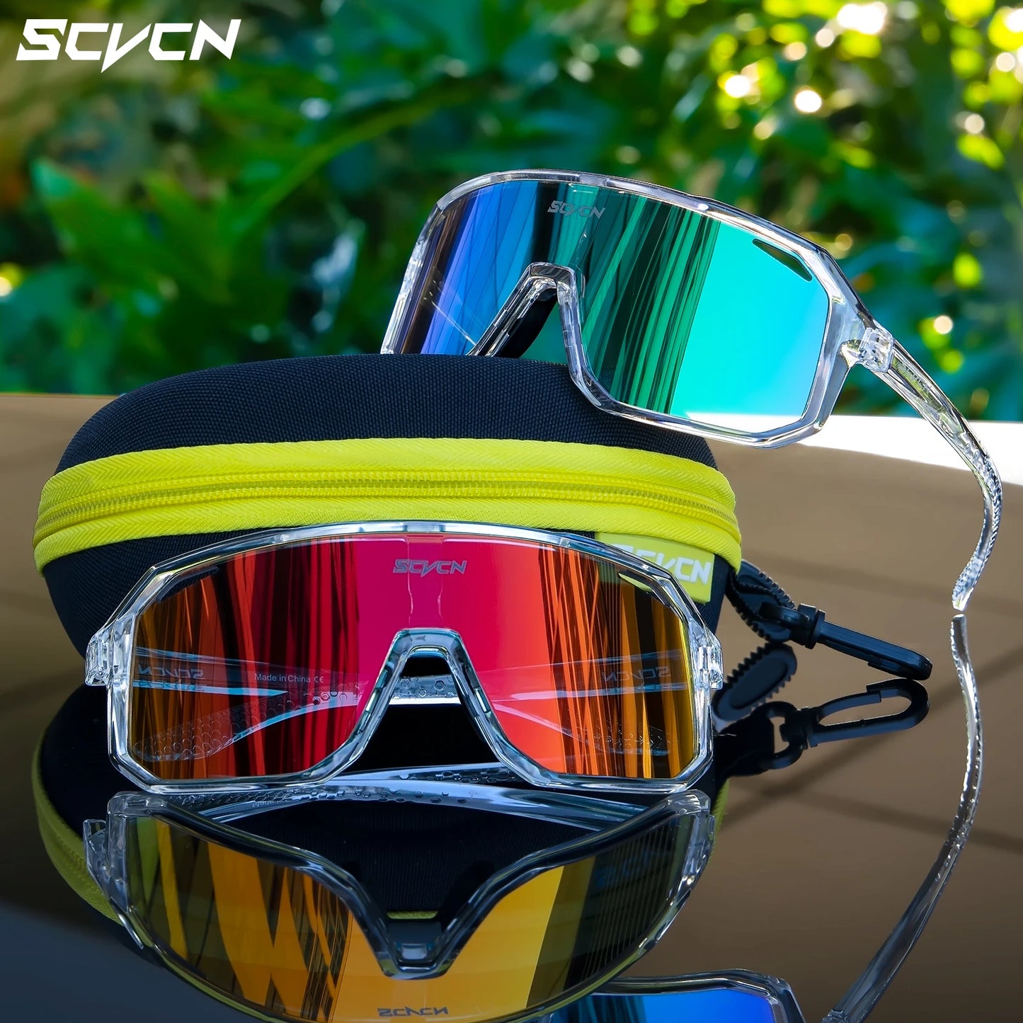 SCVCN Cycling Sunglasses Men MTB Road Driving Bicycle Glasses Outdoor Sports Women Bike Cycling UV400 Protective Eyewear New