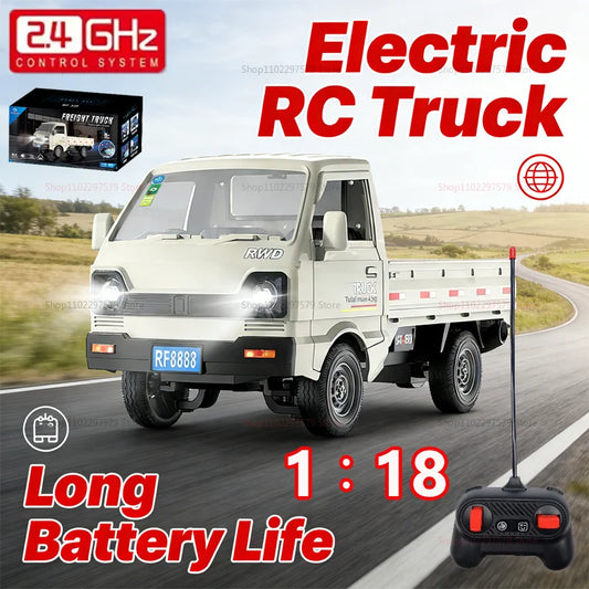 1:18 Scale RC Car, Off-Road Drift Truck with Spray Lights, Gifts for Kids Boys, RC Racing Toys for Kids and Adults