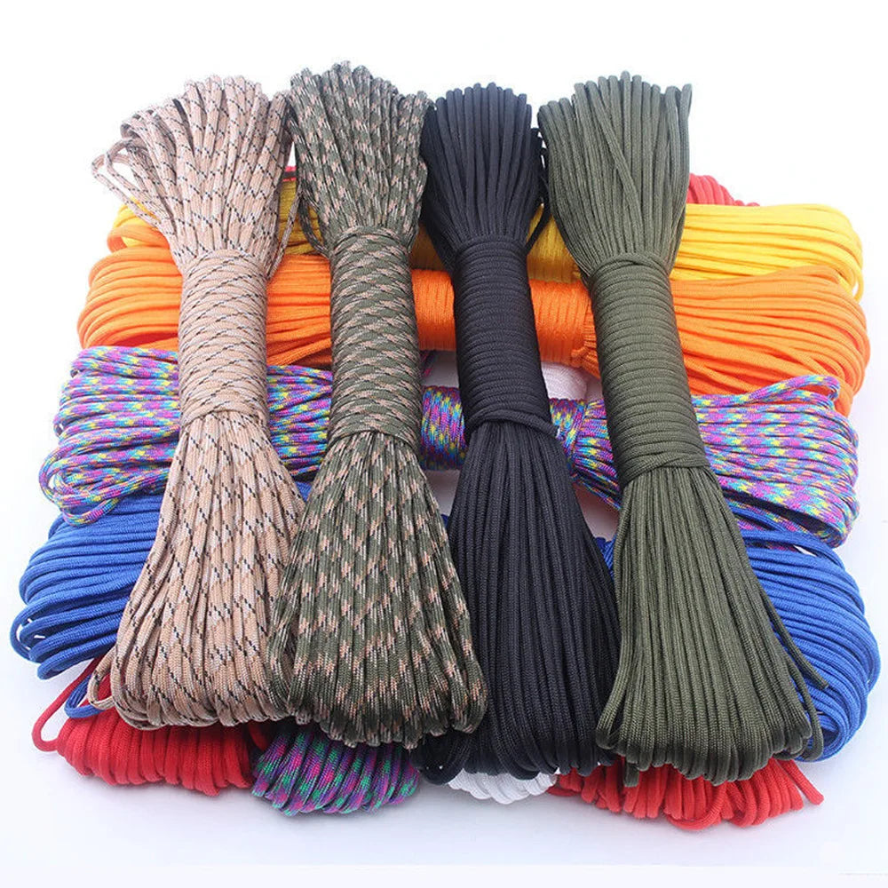 Corde paracorde 5/15/30m, 7 brins, 4mm, militaire tactique 550, cordon de Parachute, accessoires de Camping, ligne de Bracelet de survie en plein air, bricolage