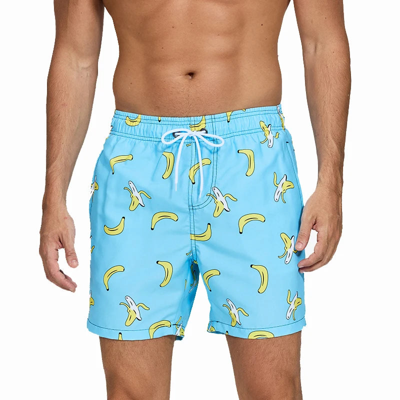 DATIFER été hommes plage impression Shorts maillots de surf Fitness entraînement troncs vêtements de sport pour hommes avec poches pantalons
