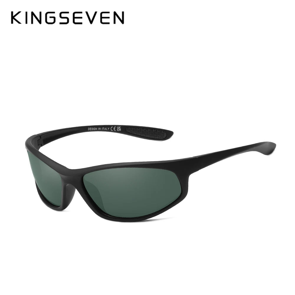 Lunettes de soleil sport homme polarisées TR90 — cadre miroir, protection solaire
