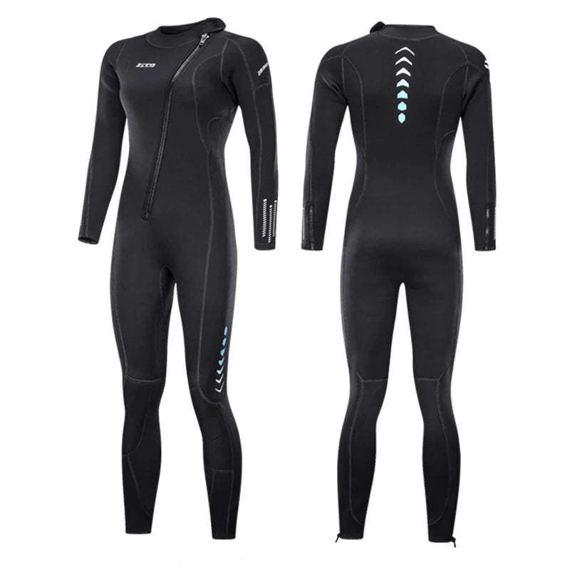 Combinaison de plongée en néoprène pour hommes, 3MM, manches longues, plongée en apnée, une pièce, Surf, pêche, maillots de bain thermiques