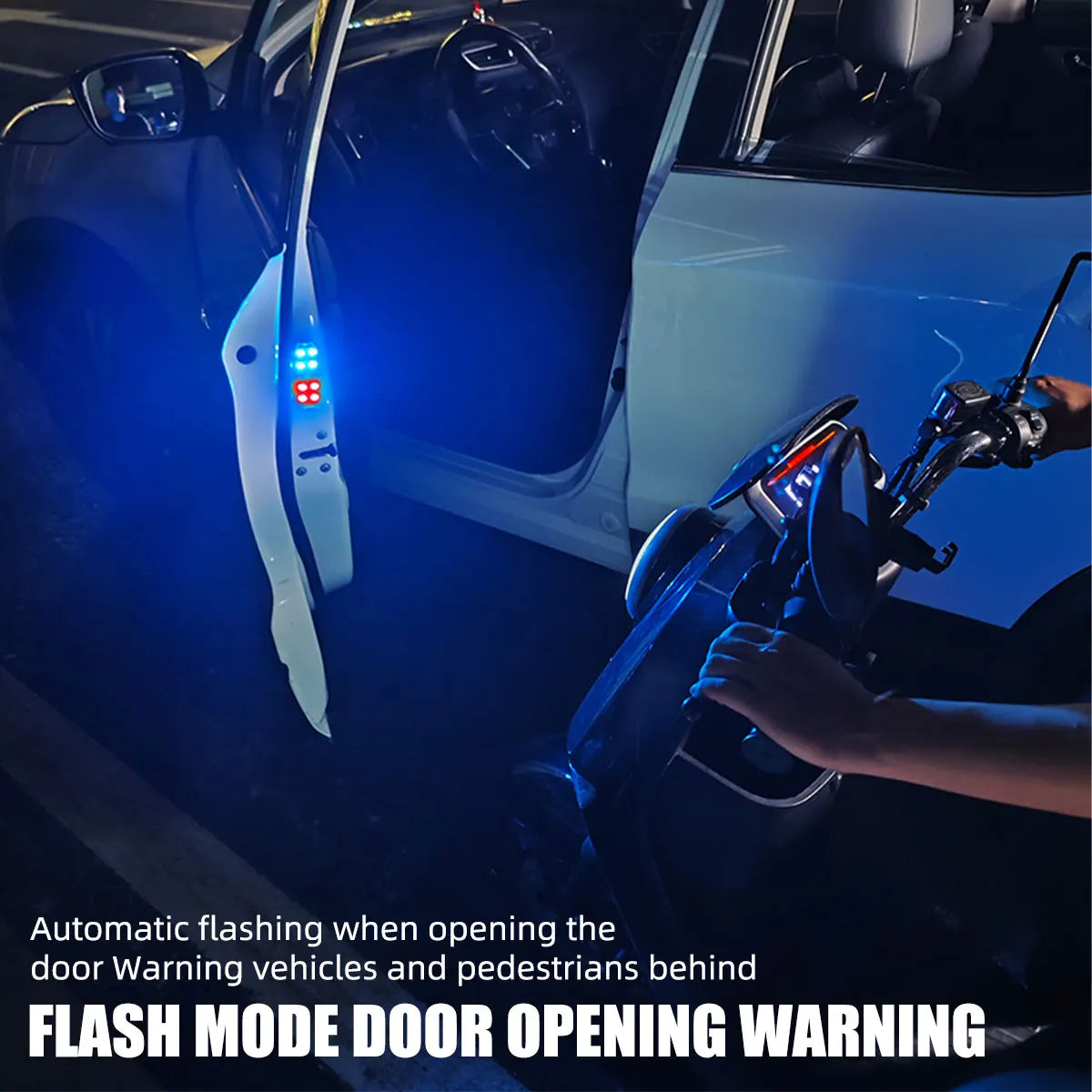 Feux LED Porte Voiture RGB Sans Fil USB — Avertissement Bienvenue Projecteur Magnétique