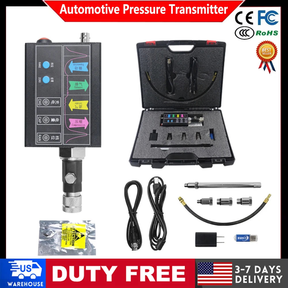 Automotive Cylinder Pressure Transmitter, JINHAN JH APT-100 Professional Automotive Pressure Sensor, Suitable for Oscilloscopes