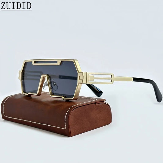 Gafas de sol Steampunk de metal pesado para hombre, cuadradas, Vintage, Punk, gafas de moda retro Gafas de Sol Hombre Lunette De Soleil Homme