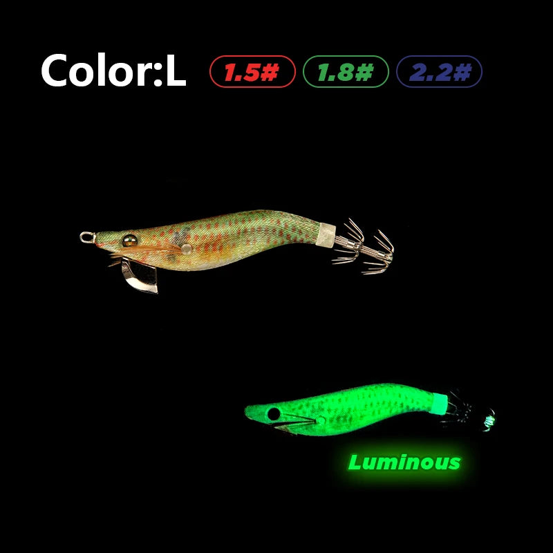 LETOYO Mini Leurre de Calmar — Tailles 1.5# 1.8# 2.2# Appat Squid