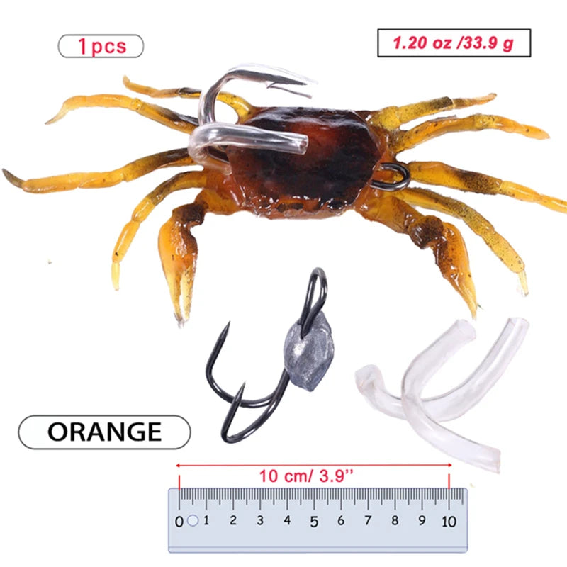 ZUKIBO Leurres Souples en Crabe — Appat Fond Pêche en Mer
