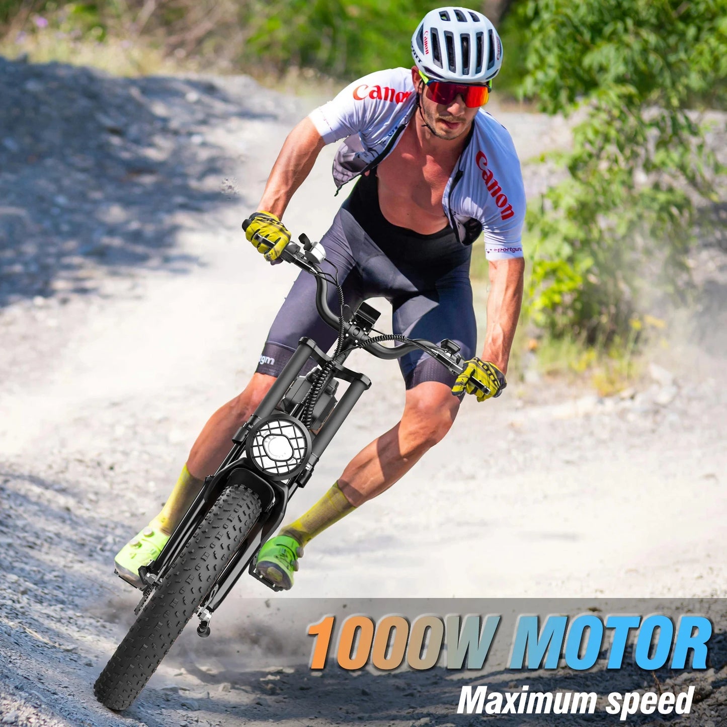 Batería eléctrica de litio de 1000W 48V20AH, moto eléctrica todoterreno, neumático gordo 20*4.0 con caja de almacenamiento, bicicleta eléctrica