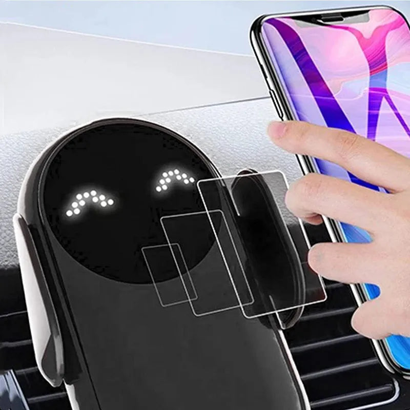 Support de chargeur sans fil 30W pour voiture, support de téléphone pour grille d'aération, rotatif, Intelligent, infrarouge, charge rapide sans fil