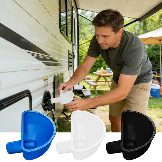 Entonnoir de remplissage de réservoir d'eau pour camping-car, entonnoir de remplissage d'eau imprimé en 3D, accessoire essentiel pour camping-car, caravane, camping, voyages sur route